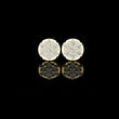 Aurora Halo Blossom Round Moissanite Diamond Cluster Stud Earrings with Rounded Floral Silhouette