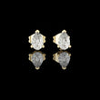 Pear Shaped Lab Diamond Stud Earrings with Classic Three Prong Setting