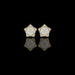 Blossom Petal Cluster Marquise And Round Lab Diamond Stud Earrings Floral Starburst