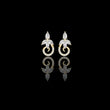 Floral Crescent Mixed Cut Moissanite Diamond Stud Earrings Pear And Marquise Cluster