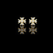 Starburst Sunburst Spoke Round Lab Grown Diamond Geometric Cluster Stud Earring