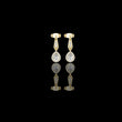 Geometric Chevron Pear Cut Moissanite Diamond Halo Drop Earrings