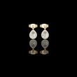 Pear Shape Lab Grown Diamond Miniature Halo Drop Earrings With Push Back