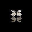 Marquise Leaf Lab Diamond Earrings Spiral Vine Halo Cluster Studs