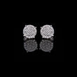 Premium Moissanite Round Multi Stone Cluster Stud Earrings with Exceptional Radiance