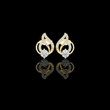 Bright Modern Round Lab Diamond Swirl Stud Earring
