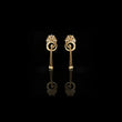 Floral Crown Geometric Silhouette Everyday Moissanite Diamond Earrings Featuring Accent