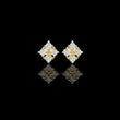 Floral Bloom Lab Diamond Stud Earrings with Round Brilliant Stones