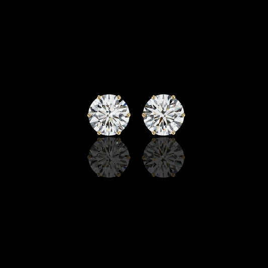 Round Cut Lab Diamond Earrings Elevate Your Everyday Look Classy
