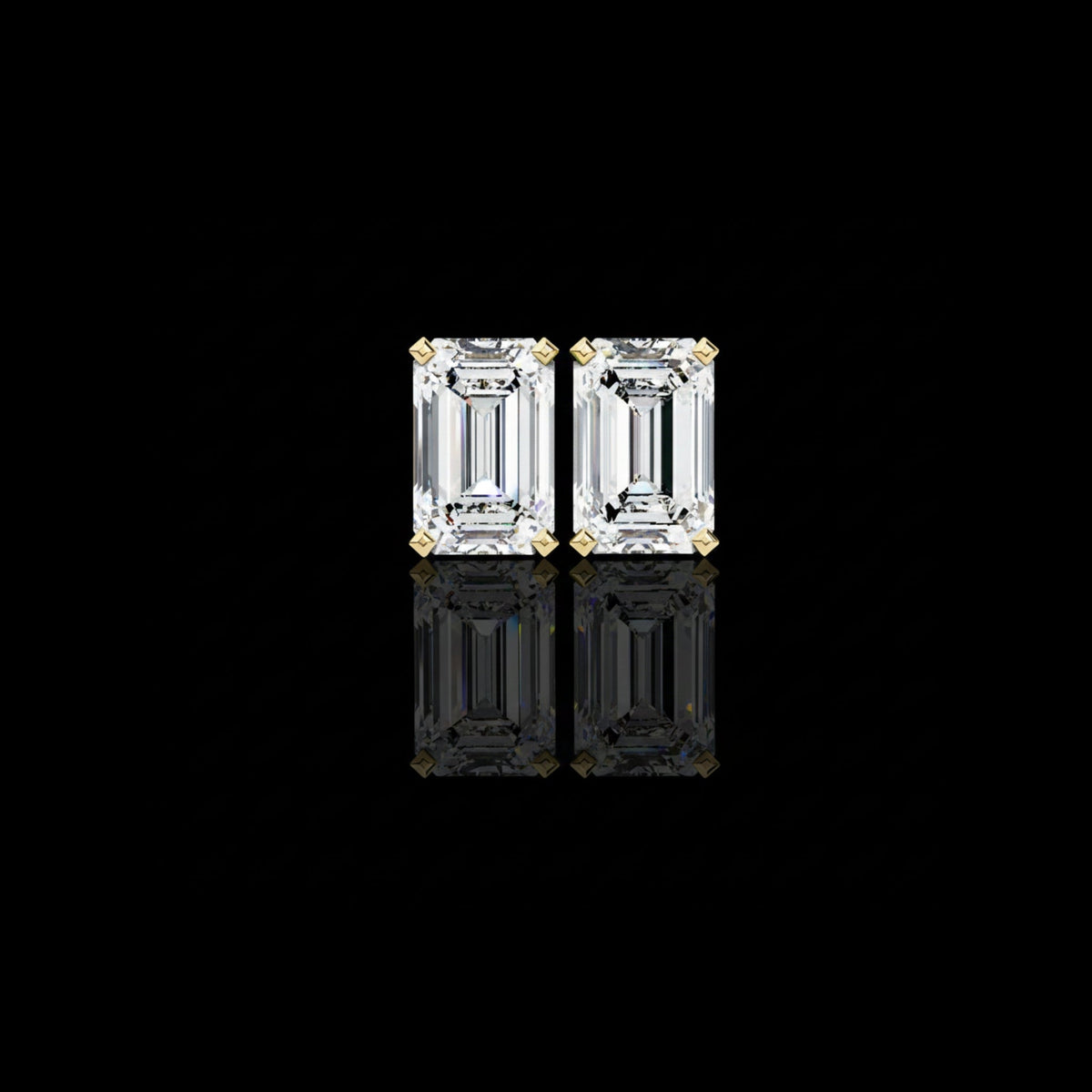 Stunning Moissanite Diamond Emerald Cut Earrings Crafted with Care Designed to Dazzle For Her