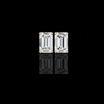 Stunning Moissanite Diamond Emerald Cut Earrings Crafted with Care Designed to Dazzle For Her