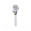 Baguette & Round Cut Moissanite Diamond Eternity Ring Wedding Band - View 4