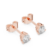 Pear Shaped Lab Diamond Stud Earrings with Soft Contoured Setting - View 5