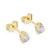 Pear Shaped Lab Diamond Stud Earrings with Soft Contoured Setting - View 4