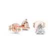 Pear Shaped Moissanite Diamond Stud Earrings with Soft Contoured Setting - View 8