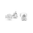 Pear Shaped Moissanite Diamond Stud Earrings with Soft Contoured Setting - View 9