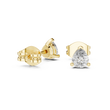 Pear Shaped Lab Diamond Stud Earrings with Soft Contoured Setting - View 7