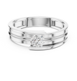 Round Cut Lab Grown Diamond Men's Tension Set Solitaire Ring - View 3