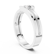 Round Cut Lab Grown Diamond Men's Tension Set Solitaire Ring - View 12