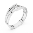 Round Cut Lab Grown Diamond Men's Tension Set Solitaire Ring - View 6