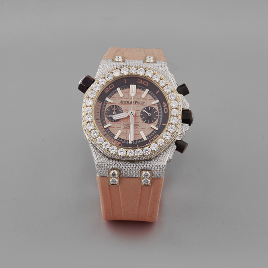 Affordable Lab Grown Diamond Rubber Band Luxury Watch by Ivevar For Man's Collection