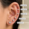Heart Shape Lab Diamond Stud Earring For Love