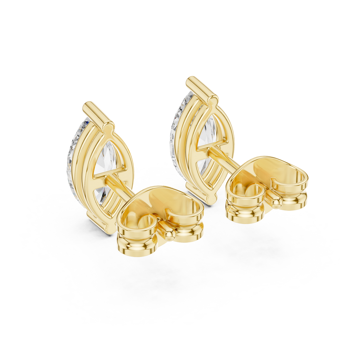 Prestige Edition Marquise Cut Moissanite Diamond Stud Earrings - View 8