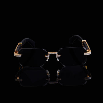 Custom Diamond Sunglasses Luxury Rimless Gold Eye wear By Ivevar