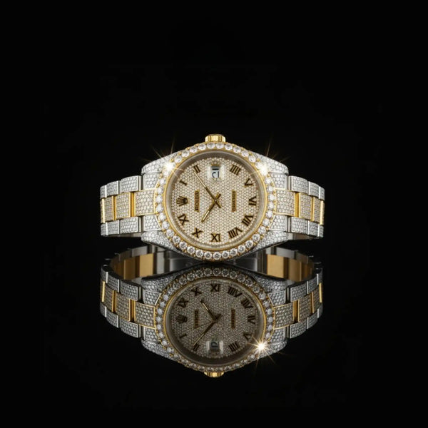 Full iced out watch.