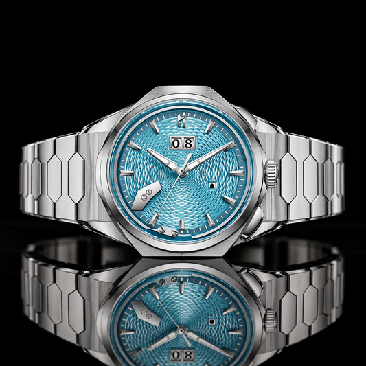 Sound Of Nature Guilloche Dial Ice Blue Titanium Chiming Limited Edition Automatic Watch