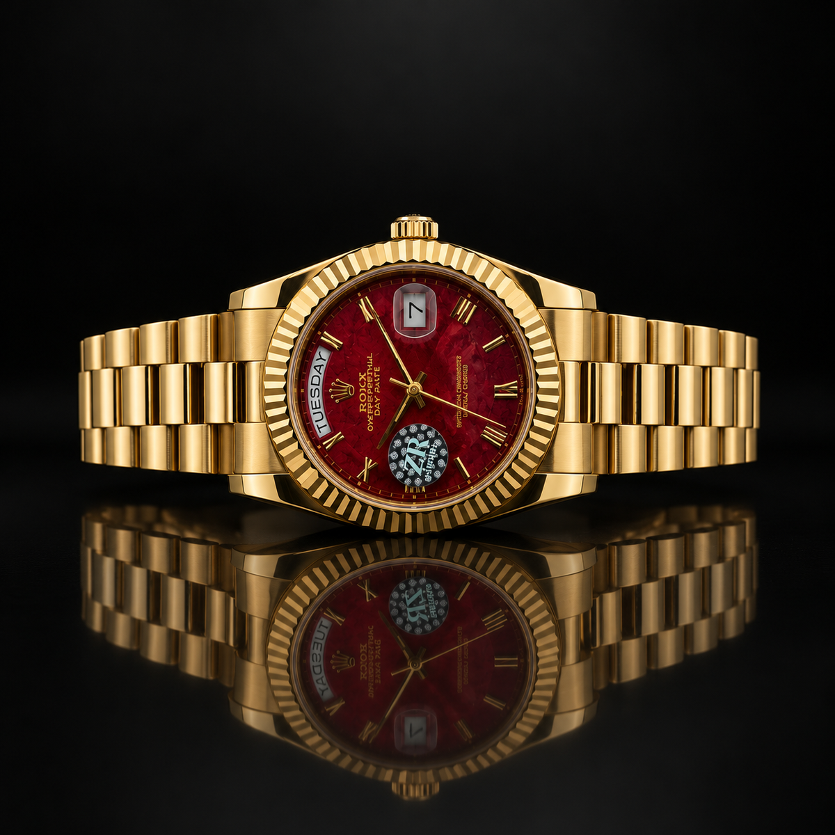 Luxury Gold & Rose Gold Day and Date Watches with Elegant Color Dials