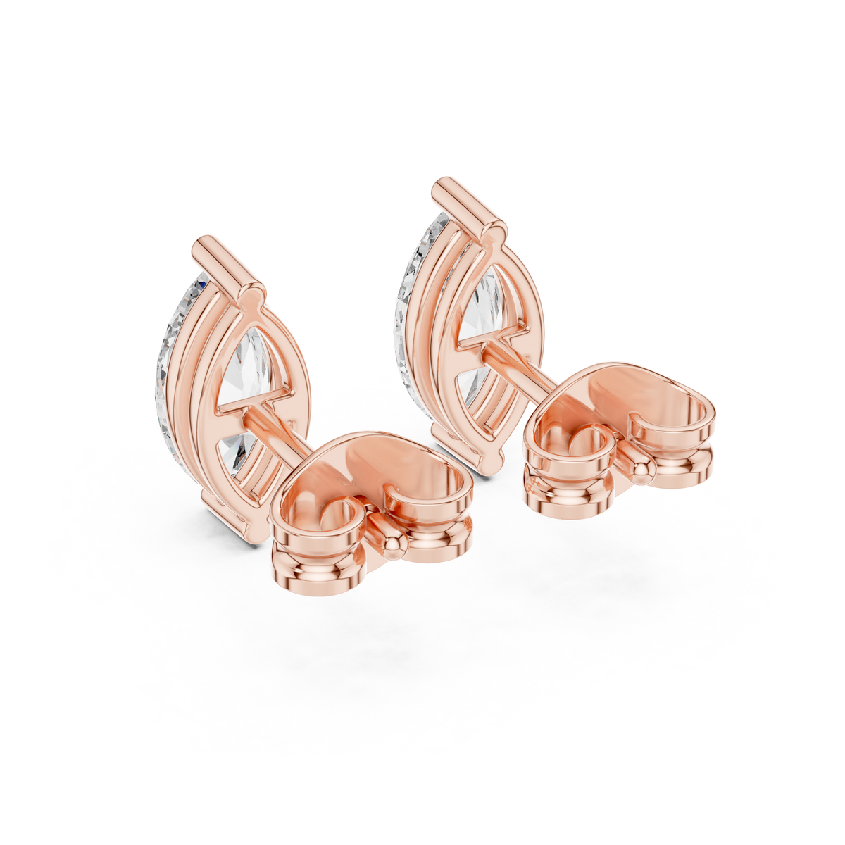 Prestige Edition Marquise Cut Moissanite Diamond Stud Earrings - View 10