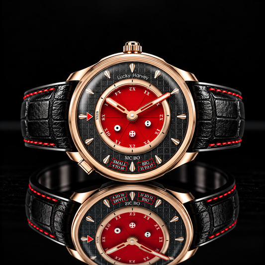 Casino Series Red Rose Gold Sic Bo Automatic Watch