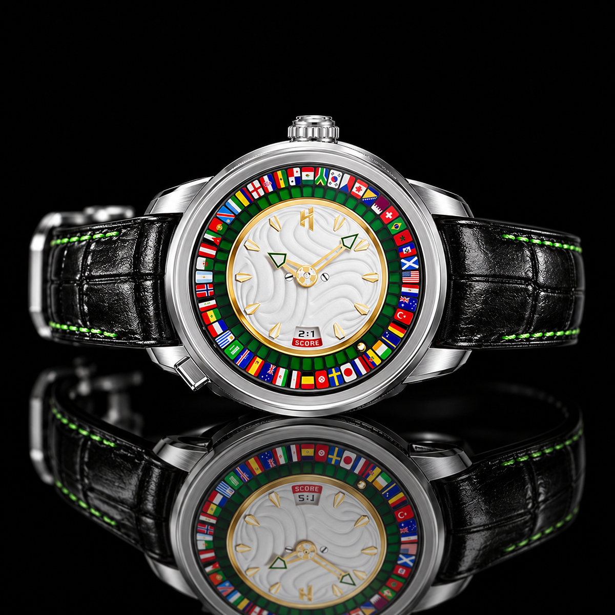 Sports Series Silver World Football Limited Edition Automatic Watch
