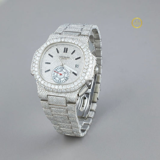 Stunning Fully Iced-Out Moissanite Diamond Watch for Men - Sparkling Luxury Timepiece for Special Occasions
