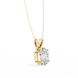 Oval Cut Lab Grown Diamond Solitaire Four Prong V Bail Pendant - View 5
