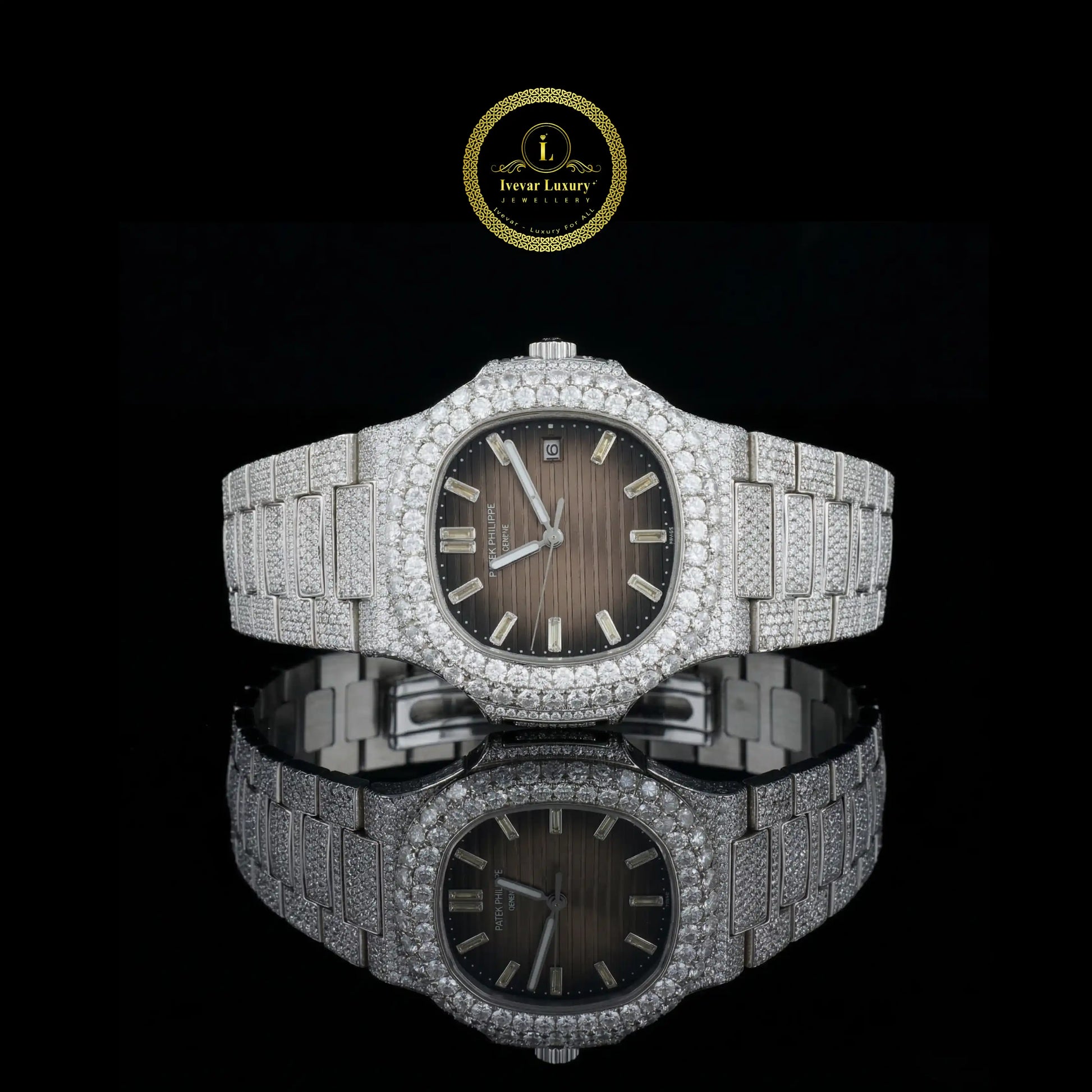 Luxury diamond-encrusted watch 