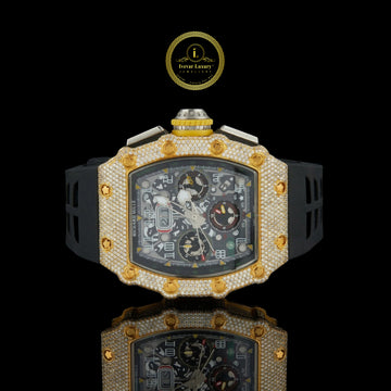 Luxury in Motion - Waterproof Diamond Chrono with Sport-Tech Band