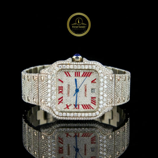 Luxury diamond-encrusted watch 
