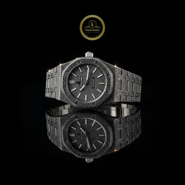 Ultimate Lab Diamond Iced Out Men’s Watch Bold Full Black Luxury by IVEVAR