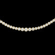 Stunning Round Cut Lab Grown Bezel Set Tennis Necklace