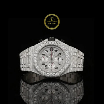 Exclusive Full Iced Out Diamond Watch Ivevar White Fire For Every Day