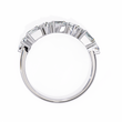 Baguette & Round Cut Moissanite Diamond Eternity Ring Wedding Band - View 9