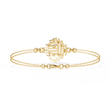 Round Cut Lab Diamond Curved Motif Double Chain Bracelet - View 5