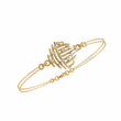 Round Cut Lab Diamond Curved Motif Double Chain Bracelet - View 8