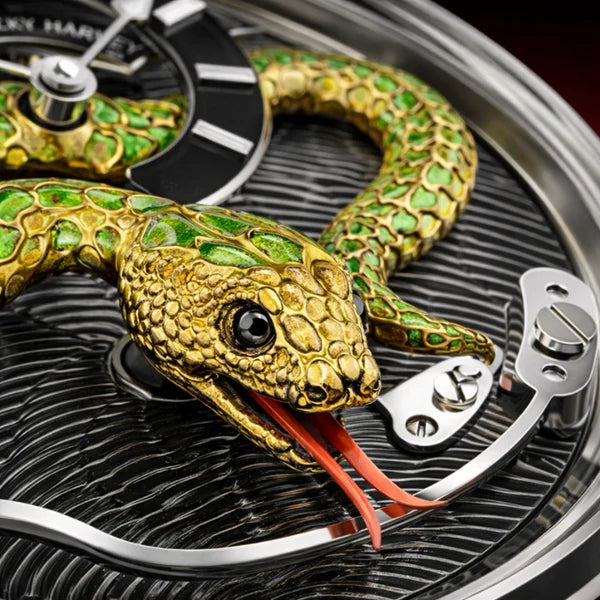 Craftmanship Series Silver Enamel Chiming Snake Limited Edition Automatic Watch