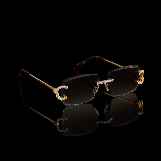 Premium Diamond-Cut Rimless Sunglasses Luxury Designer Eyewear by Ivevar