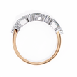 Baguette & Round Cut Moissanite Diamond Eternity Ring Wedding Band - View 10