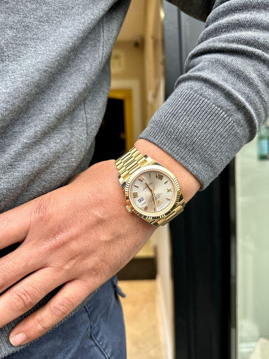 Executive Heritage Collection Gold Day Date And Moissanite Diamond Datejust Luxury Watch Duo