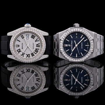 Ivevar Elite Moissanite Diamond Watch Collection Royal Ice And Midnight Blue Edition